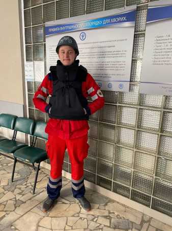 Portrait medical student with emergency uniform