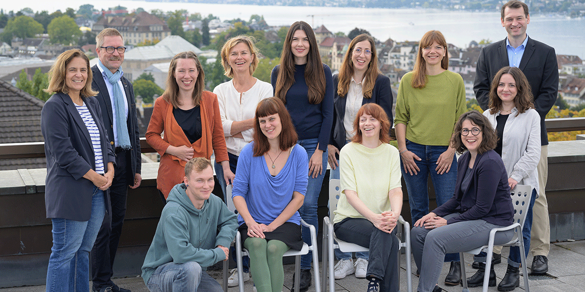 team members on the terrace at hcp building